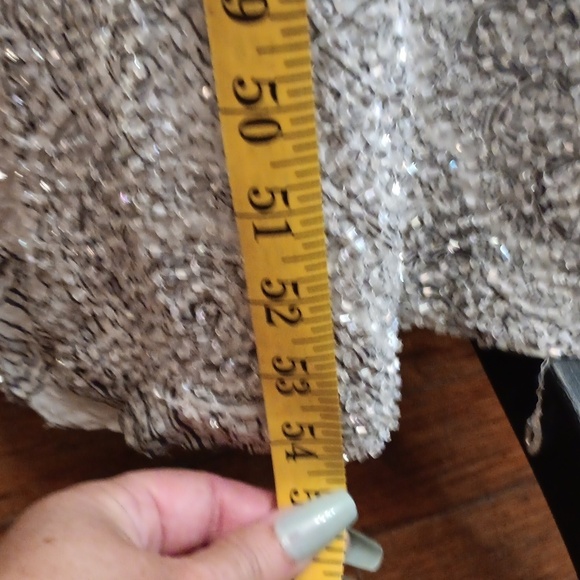 Kay Unger Beaded Silk Evening Dress Size 8 - Picture 6 of 9